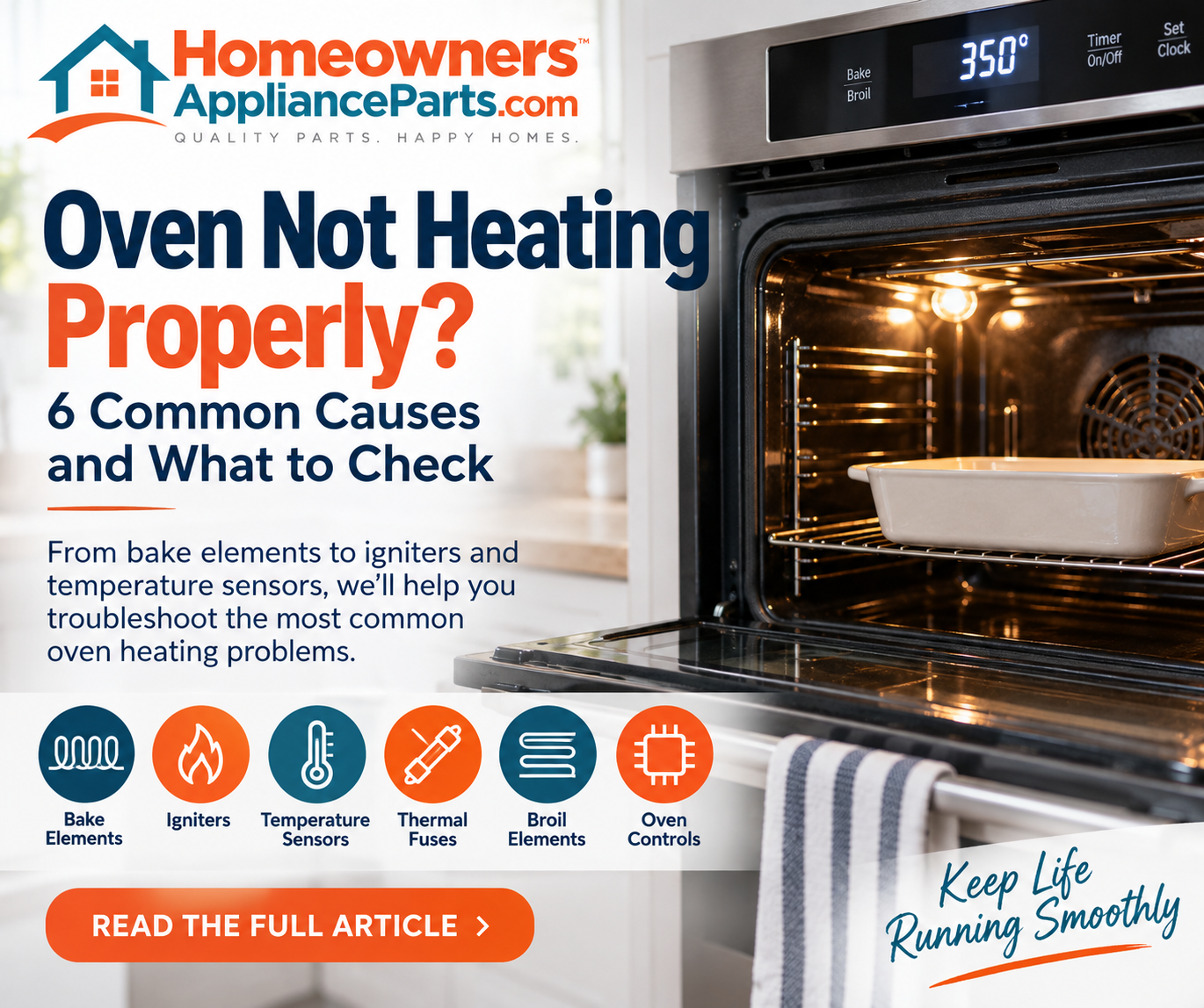 Oven Not Heating Properly? 6 Common Causes and What to Check