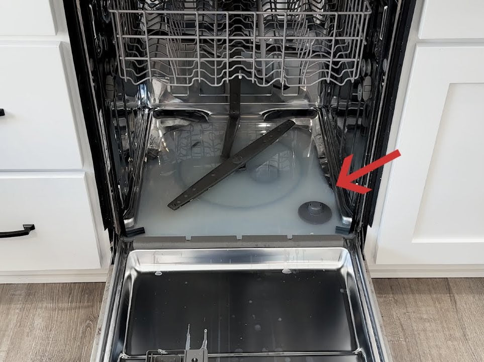 Dishwasher not draining and leaving standing water