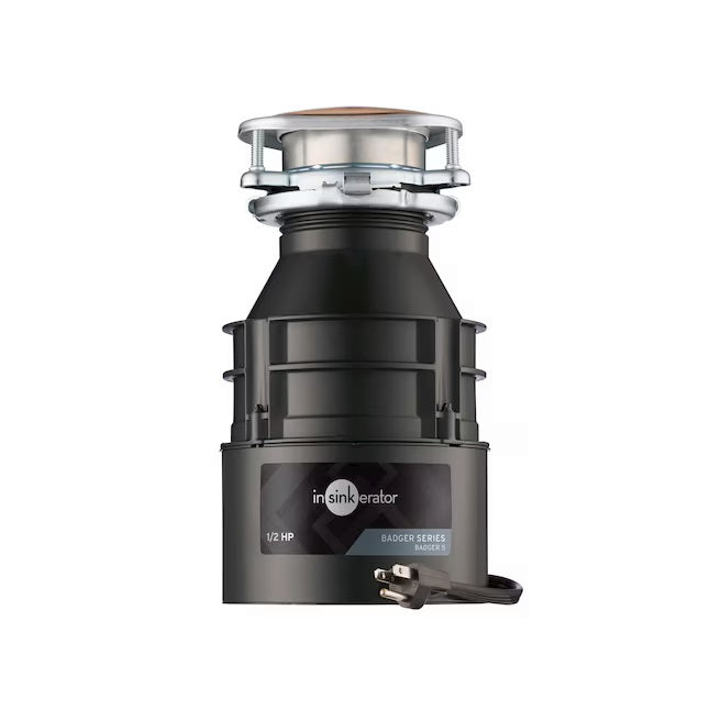 InSinkErator Badger 5 1/2 HP Garbage Disposal with Power Cord - 79008A-ISE
