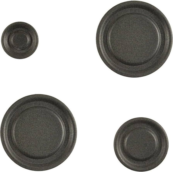 Whirlpool W11455147 Black Range Burner Cap Set of 4