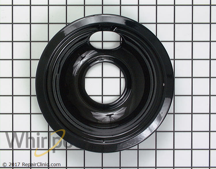 Whirlpool 6-Inch Black Porcelain Electric Range Drip Pan - 74004068
