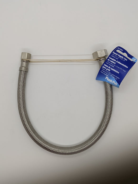 Keeney Stainless Braided Faucet Supply Line, 3/8-Inch x 1/2-Inch x 16-Inch - PP23802