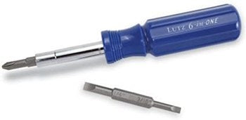 Lutz 6-in-1 Screwdriver / Nut Driver, Blue - 26011