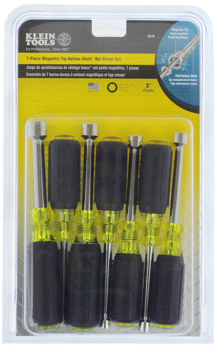 Klein Tools Magnetic Nut Driver Set, 7-Piece, 3 In. - 631M