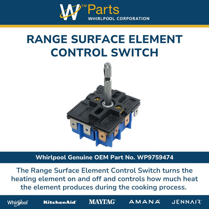 Whirlpool Range Surface Element Infinite Switch - WP9759474