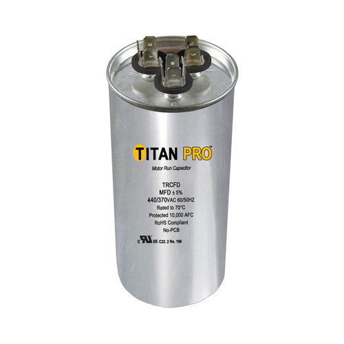 TRCFD4075 HVAC Dual Run Capacitor, 40 + 7.5 MFD, 440/370V