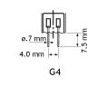 Satco 5W T3 Halogen Bi-Pin Lamp, G4, 12V - S3179