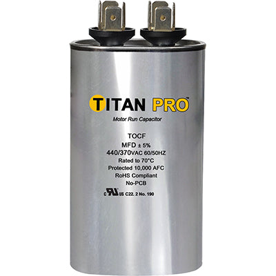 TOCF15 HVAC Run Capacitor, 15 MFD, 440/370V, Oval