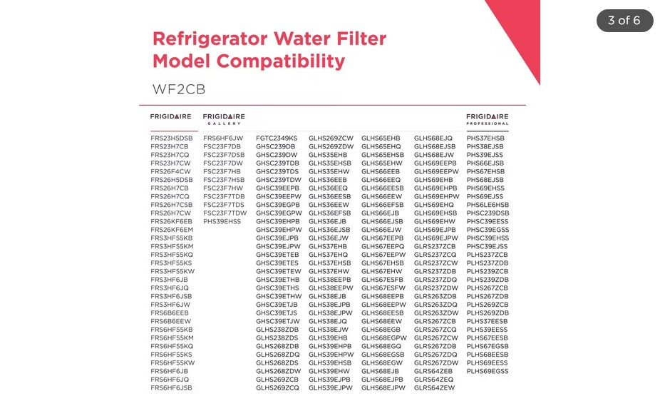 Electrolux Refrigerator Water Filter - WF2CB2PAK