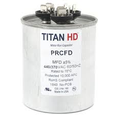 PRCFD5510A Titan HD HVAC Dual Run Capacitor, 55 + 10 MFD, 440V, Round