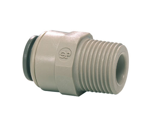 John Guest Gray Acetal Male Connector, 3/8 x 3/8 NPTF - PI011223S-US