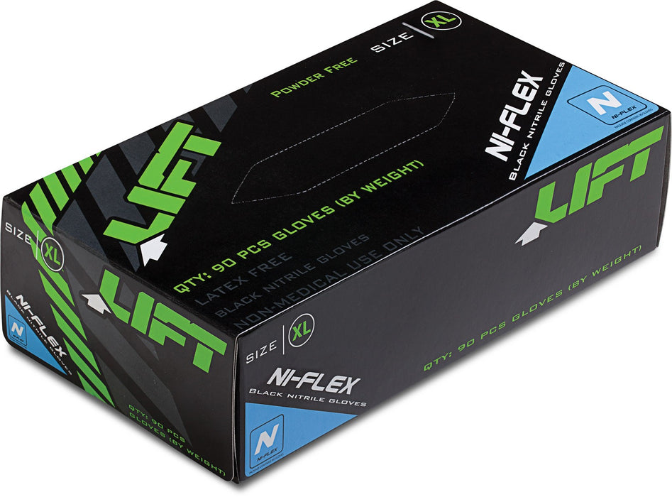 Lift Safety NI-FLEX Nitrile Disposable Gloves, Large, 100-Count - GNX-1KL