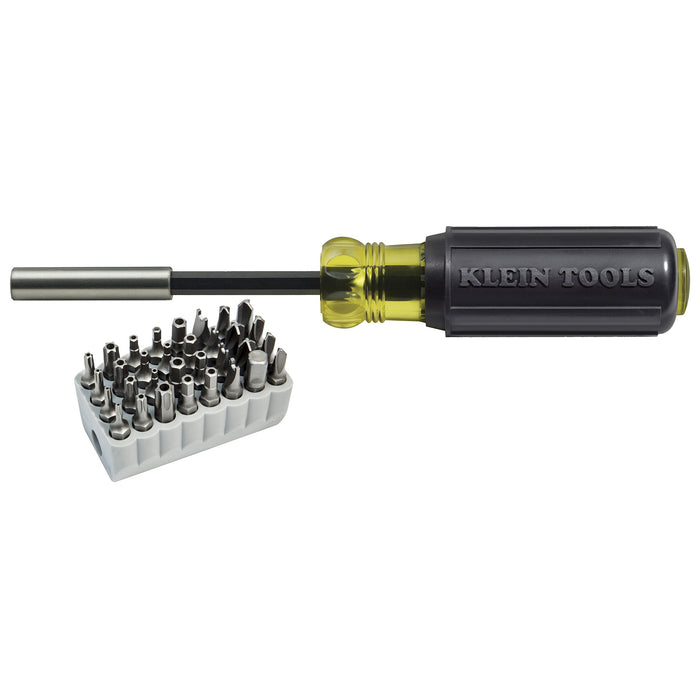 Klein Tools Magnetic Screwdriver with 32 Tamperproof Bits - 32510