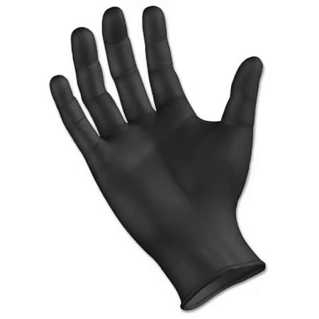 Boardwalk Disposable Nitrile Gloves, Large, Black, 100-Count - BWK396LCTA