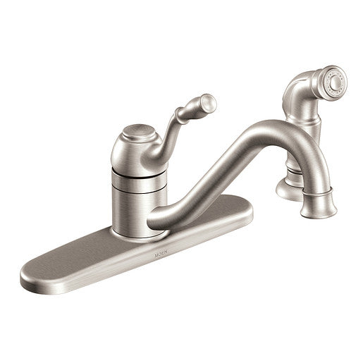 Moen Lindley Kitchen Faucet with Side Spray, Spot Resist Stainless - CA87009SRS