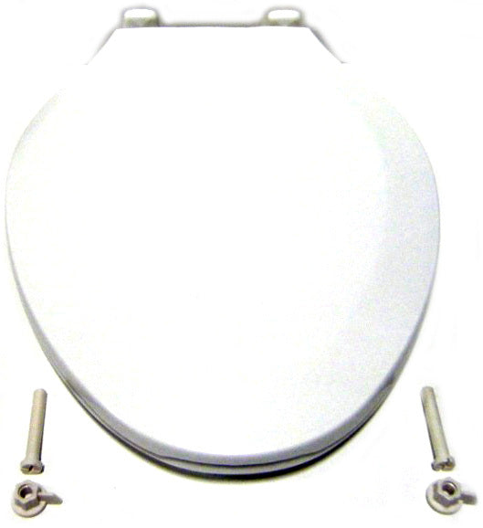 EZ-Flo Elongated White Plastic Toilet Seat - 65903