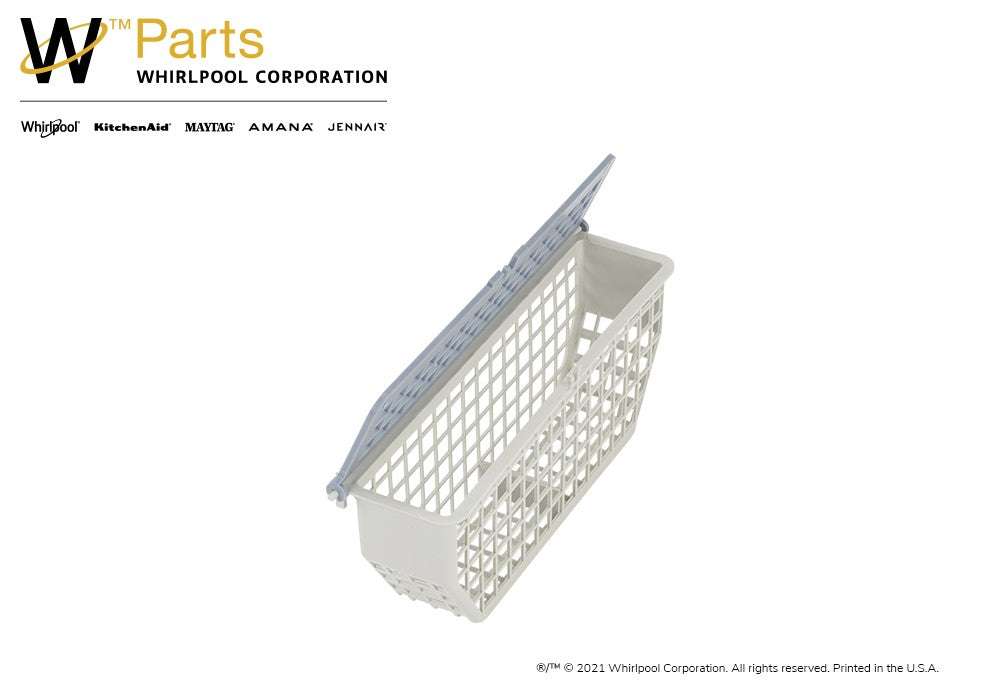 Whirlpool 3370993RB Dishwasher Small-Item Silverware Basket, Gray