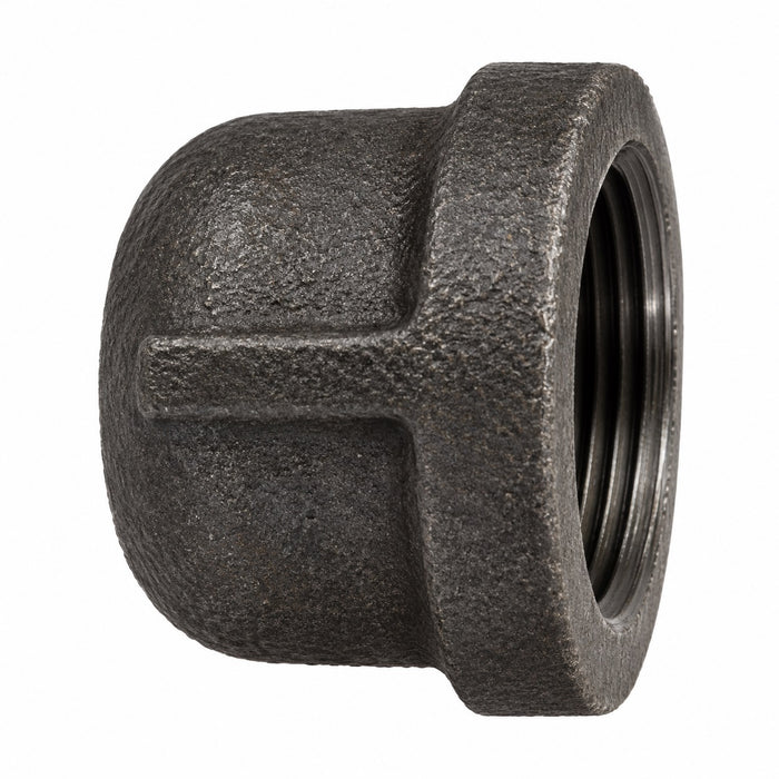 USD Products Black Malleable Iron Cap, 1/2-Inch - BS104-8
