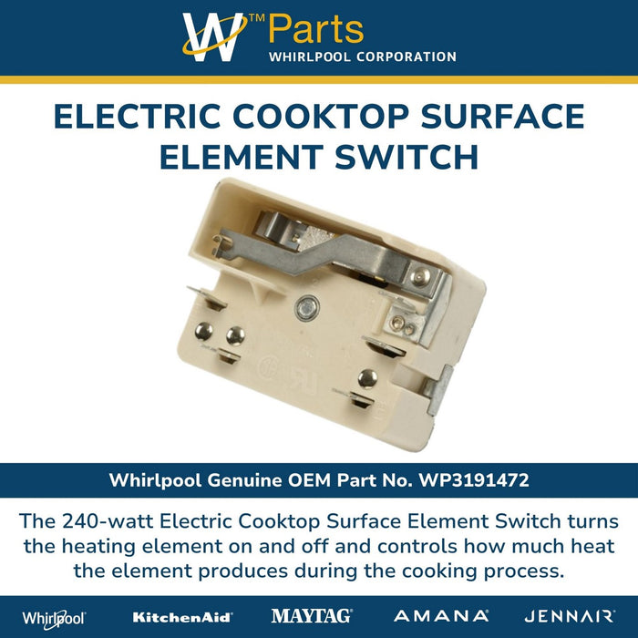 Whirlpool Range Surface Element Infinite Switch - WP3191472
