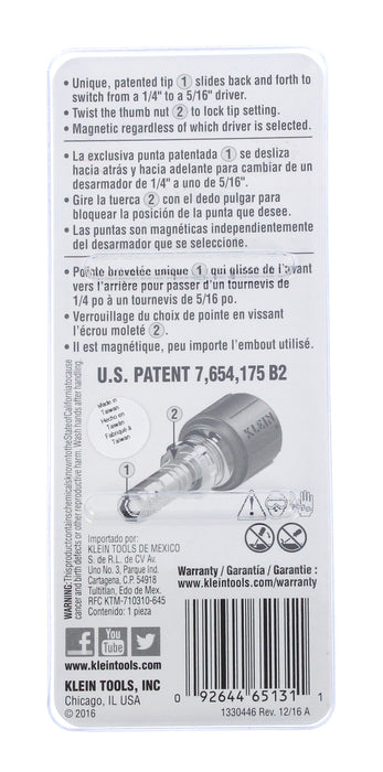 Klein Tools 2-in-1 Nut Driver, 1-1/2 In. - 65131
