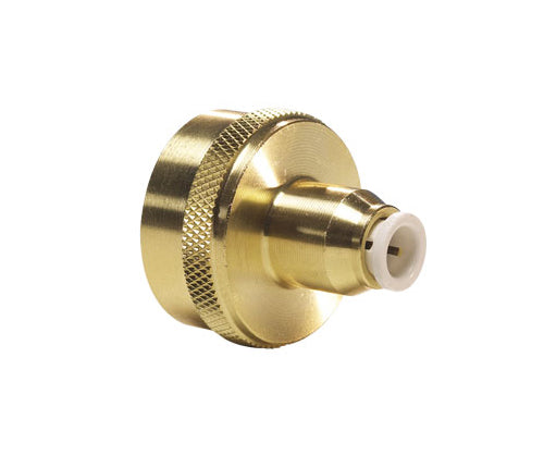 John Guest Refrigerator Water Supply Adapter, 1/4 OD x 3/4 Garden Hose Thread - NC2098LF-US