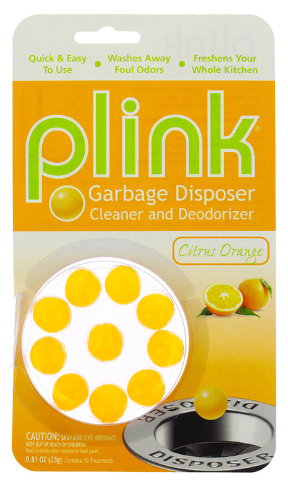 Plink Garbage Disposal Cleaner and Deodorizer, Citrus Orange - PCO12T