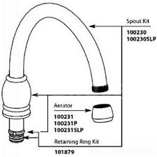 Moen Chateau Two-Handle Kitchen Faucet Spout - 100230
