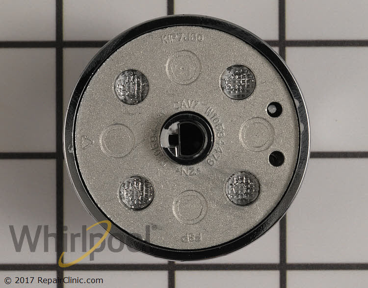 Whirlpool Stainless Gas Burner Knob - W10766544