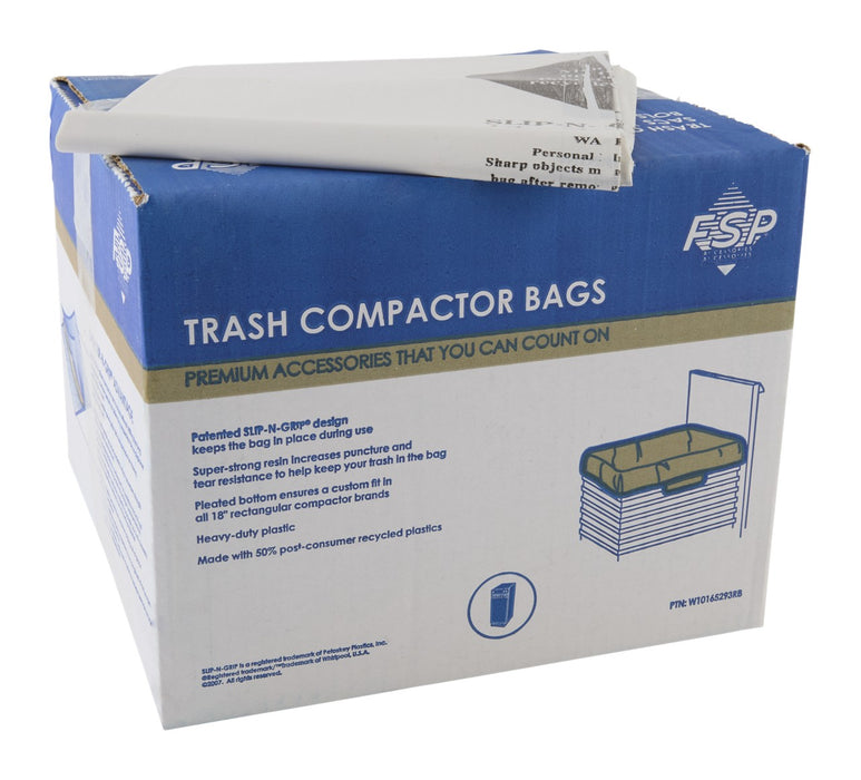 Whirlpool 18-Inch Trash Compactor Bags, 60-Pack - W10165293RB