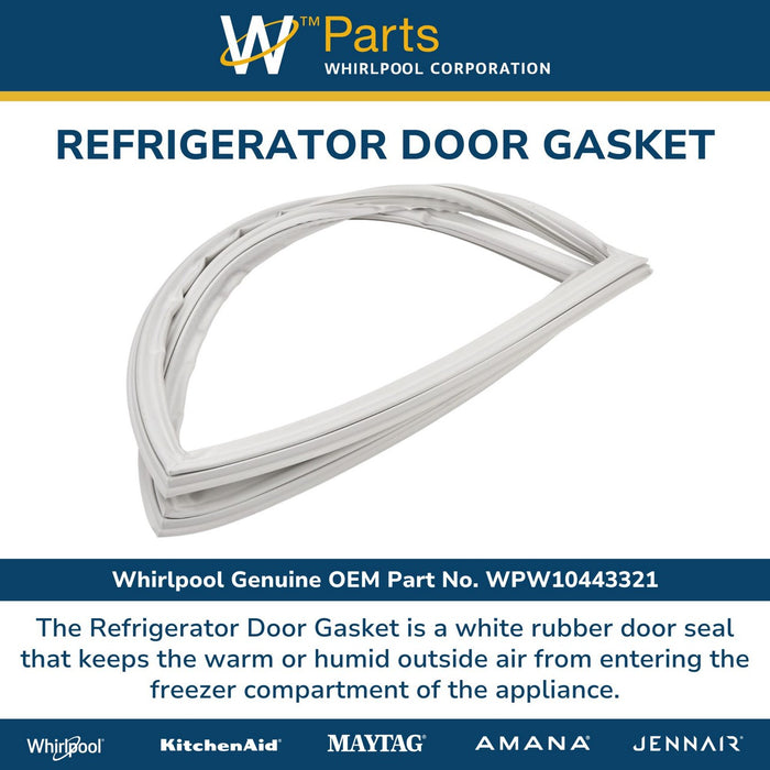 Whirlpool Corp Refrigerator Door Gasket - WPW10443321