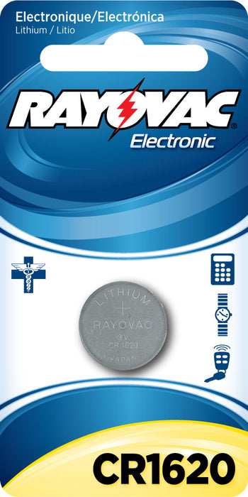 Rayovac CR1620 Lithium Coin Cell Battery - KECR1620-1