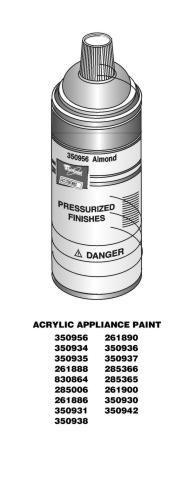 Whirlpool Dishwasher Superior Black Appliance Spray Paint - 285006
