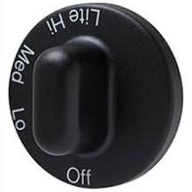 Whirlpool Black Burner Control Knob - WP71001641