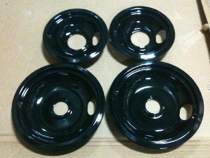 Whirlpool Black Porcelain Electric Range Drip Pan Set - W10288051