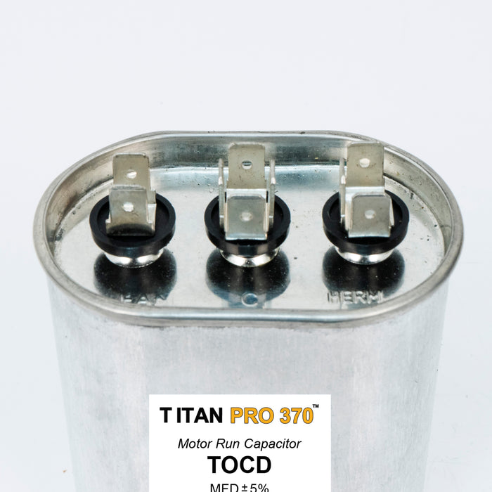HVAC Dual Run Capacitor, 35 + 3 MFD, 370V, Oval - TOCD353
