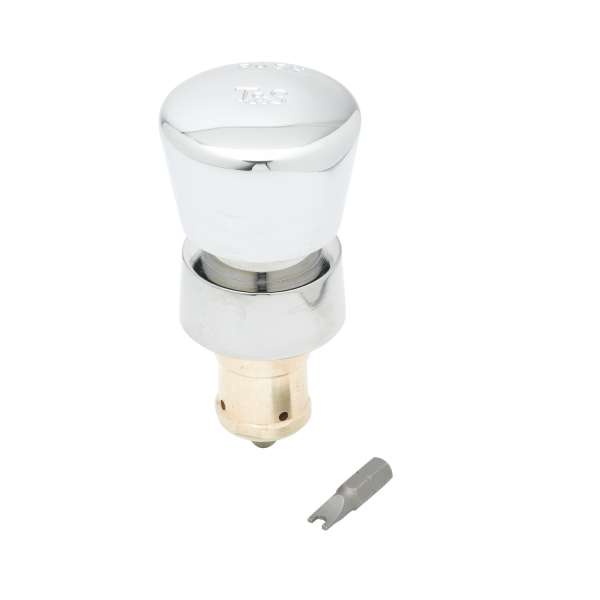 T&S Metering Faucet Cartridge with Blank Push Button - 238AB