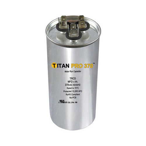 TRCFD603 HVAC Dual Run Capacitor, 60 + 3 MFD, 440/370V, Round