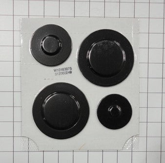 Whirlpool Range Black Surface Burner Cap Set of 4 - WPW10183375