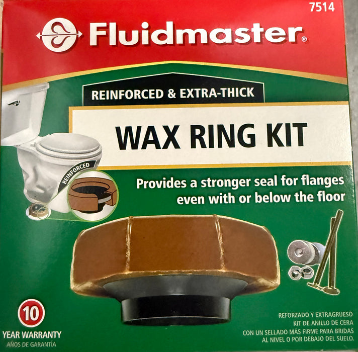 Flanged Thick Toilet Wax Ring Kit with Bolts - 7514