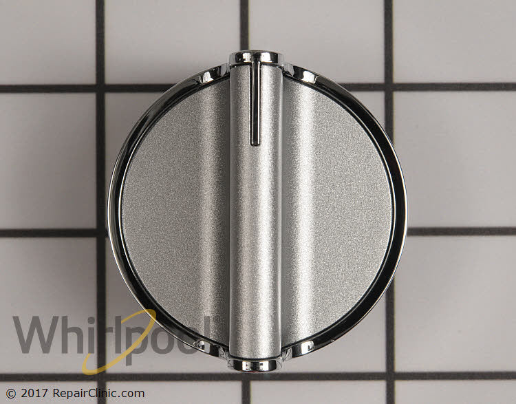 Whirlpool Stainless Surface Burner Knob - WPW10594481