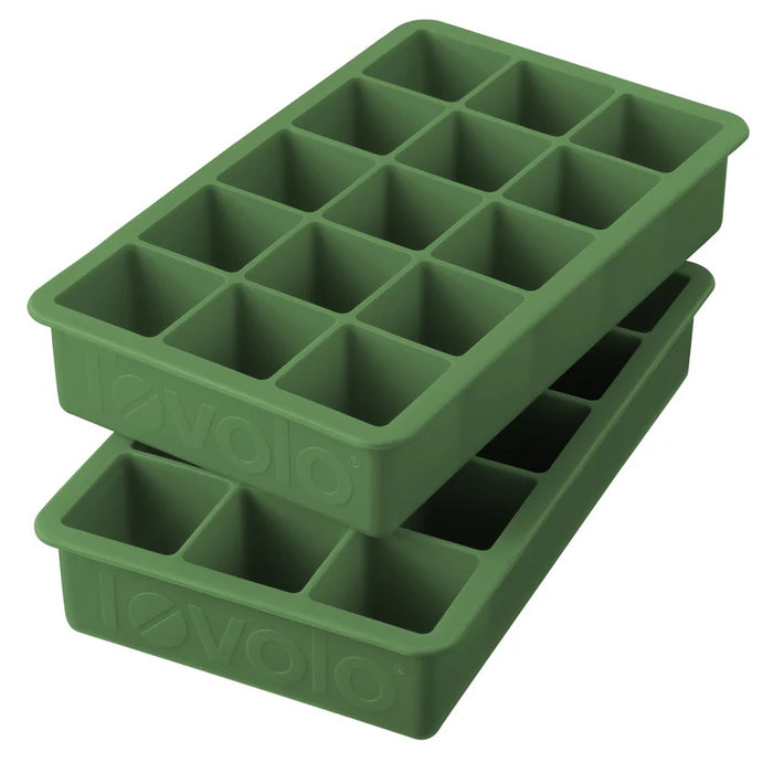 Tovolo Perfect Cube Silicone Ice Trays, 2-Pack, Pesto - 22017-500