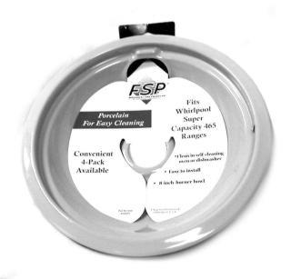 Whirlpool 4396091 8-Inch Gray Porcelain Electric Range Drip Bowl