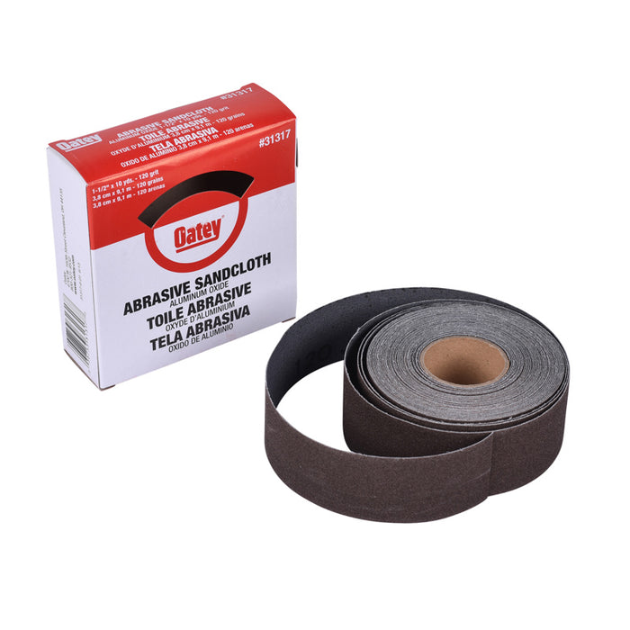 Oatey 120-Grit Plumber's Abrasive Sandcloth, 1-1/2-Inch x 10-Yard - 31317