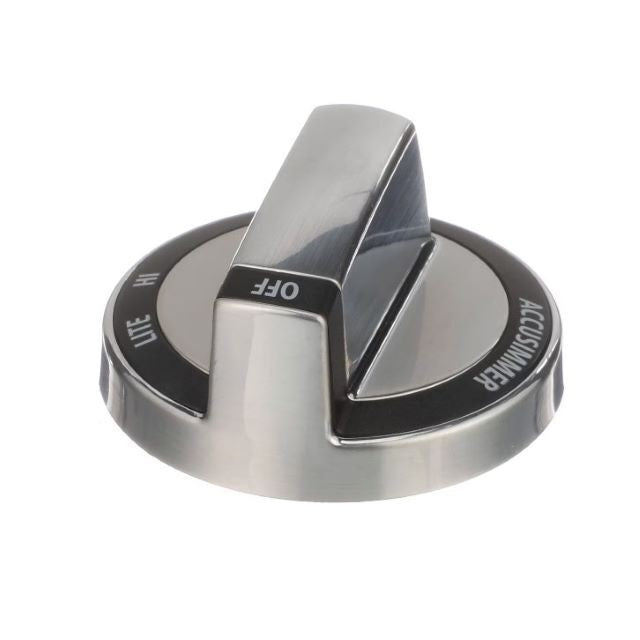 Whirlpool Brushed Chrome Gas Burner Knob - WPW10415451