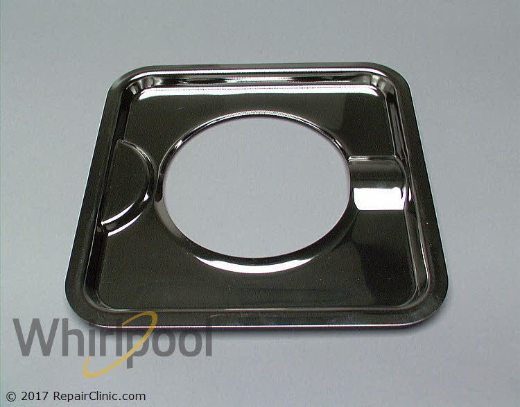 Whirlpool Approx. 8-Inch Square Chrome Gas Range Drip Pan - WP786333
