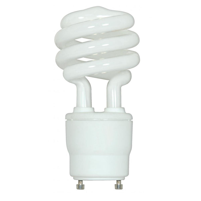 Satco T3 Mini Spiral CFL Lamp, 18W, 2700K, GU24 - S8205