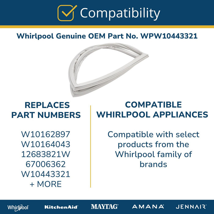 Whirlpool Corp Refrigerator Door Gasket - WPW10443321