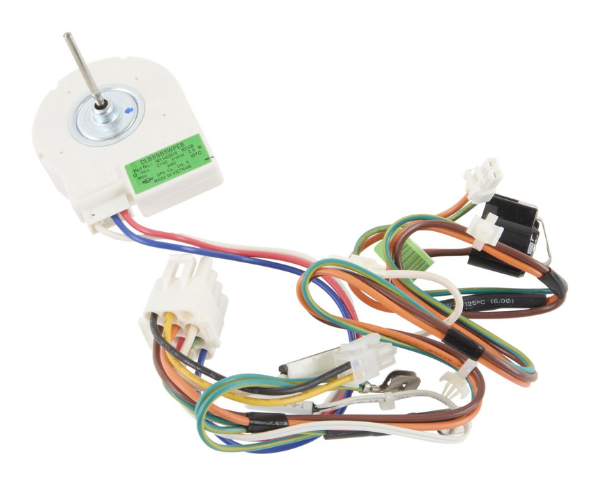 Whirlpool Refrigerator Evaporator Fan Motor Assembly with Harness - W11578030