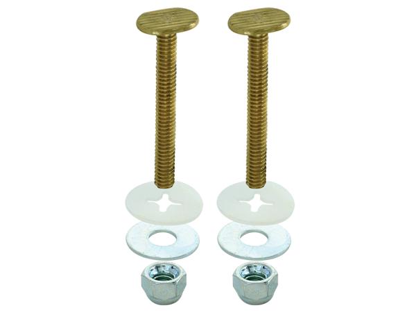Brass Closet Bolt Pair, 5/16 x 2-1/4 Inches - 40018