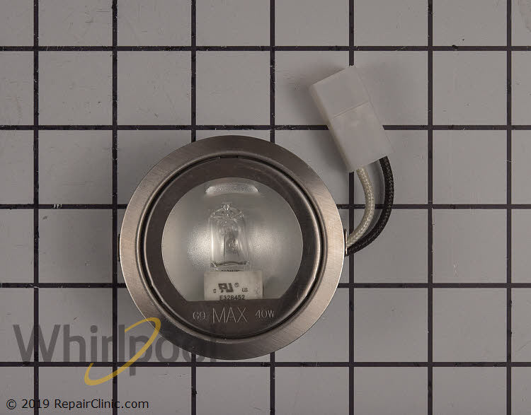 Whirlpool Range Hood Light Bulb and Housing Assembly - WPW10562734